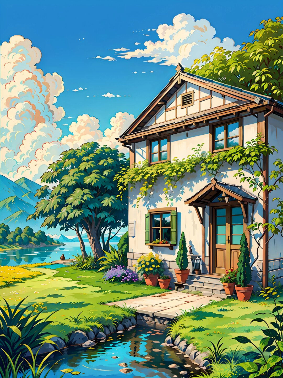 治愈风景|湖边小屋,风景美如.@慧琳艺术品鉴的动态