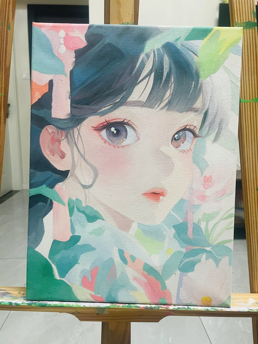 丙烯画唯美古风人物  丙烯画上的唯美古风人物