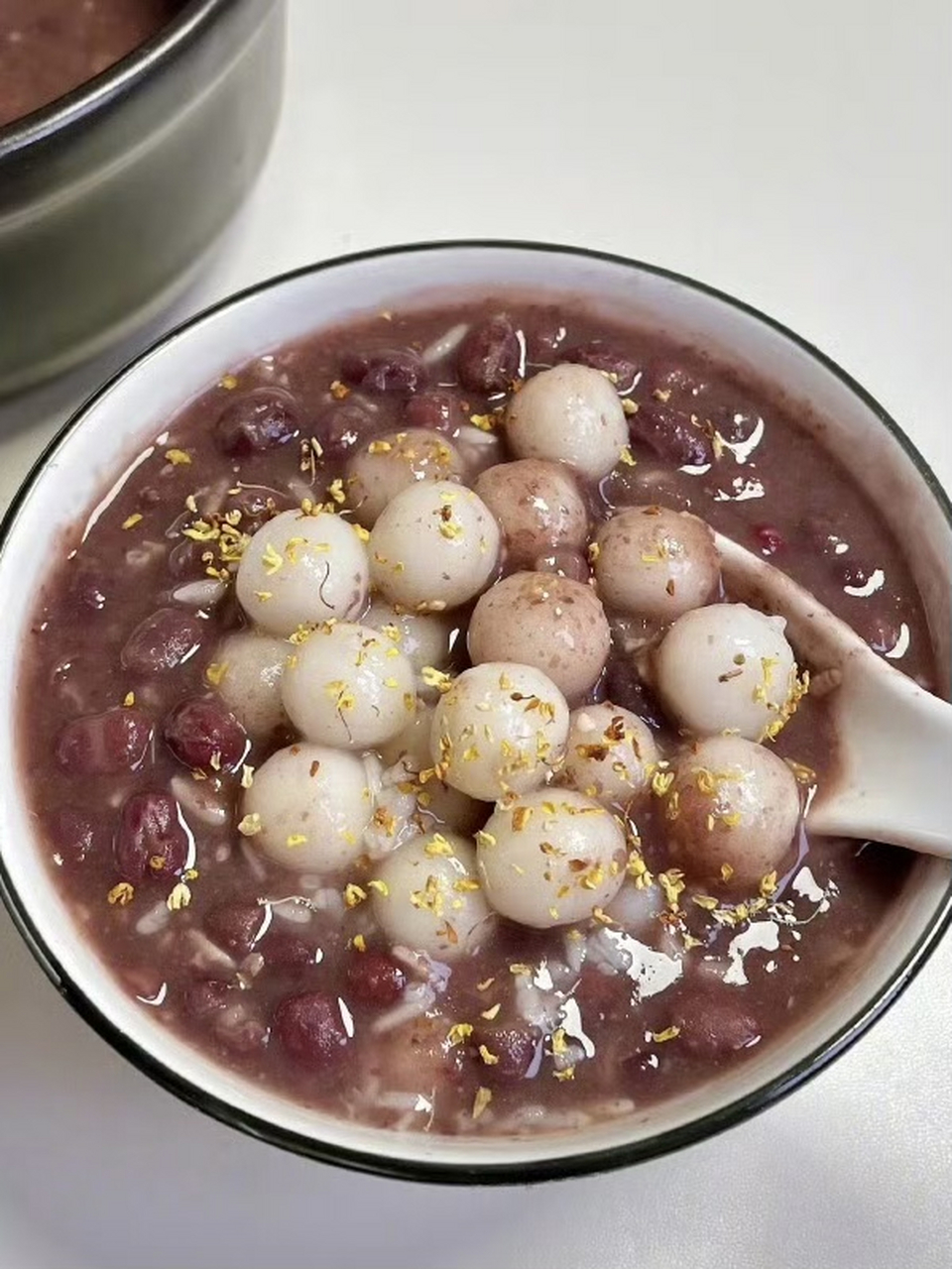 红豆酒酿小圆子  适合女生的小甜品来啦,红豆酒酿小圆子再好不过了