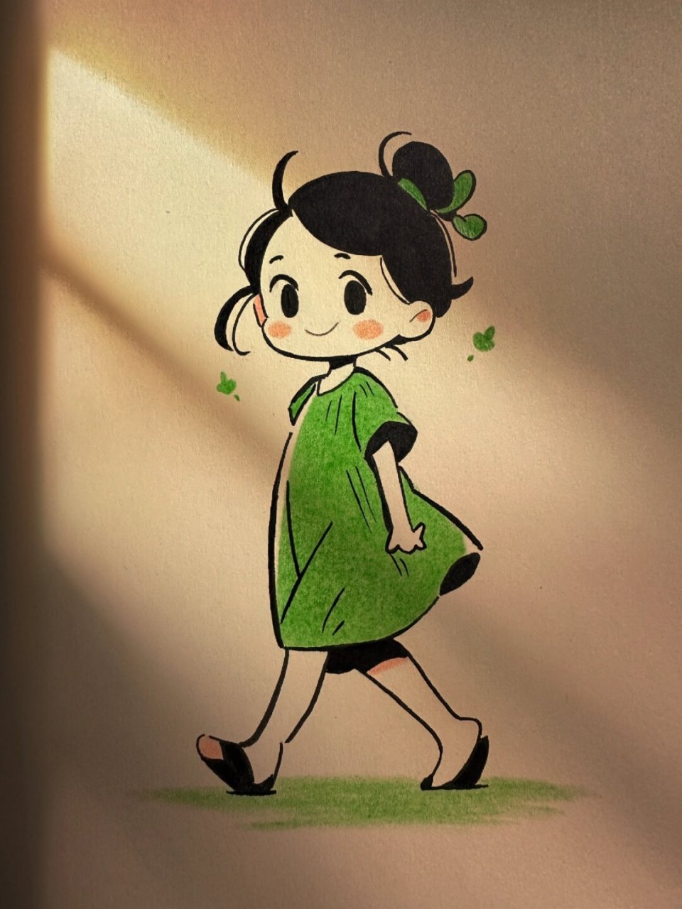 彩铅临摹:可爱女生合集  彩铅画真的是一种很美的艺术形式,每次完成一