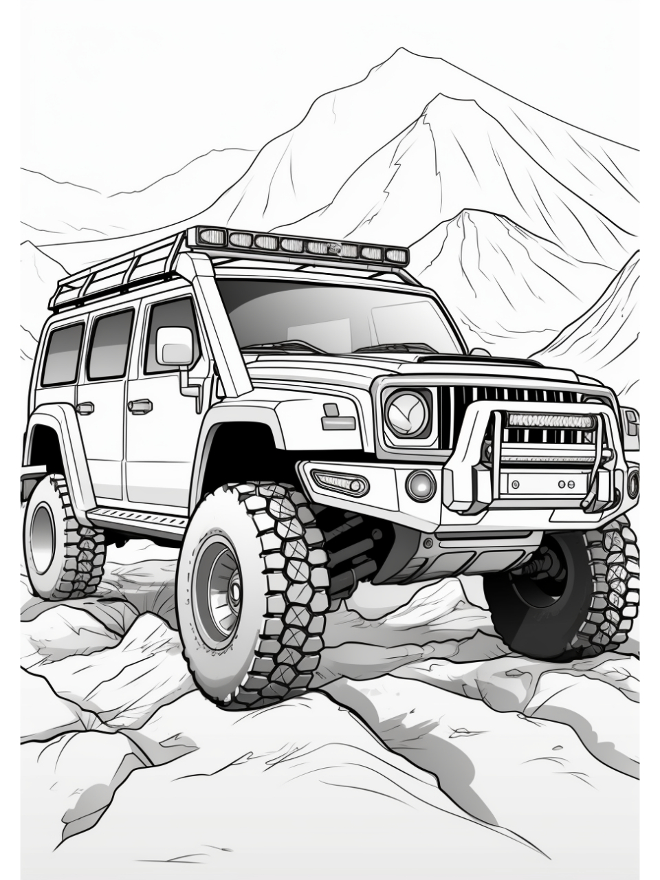 😮 看看这越野车线稿,简直酷毙了!