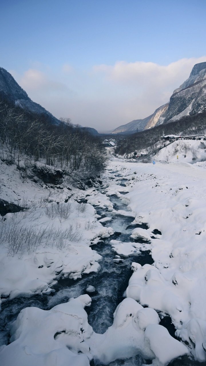 长白山雪景 摄影图片