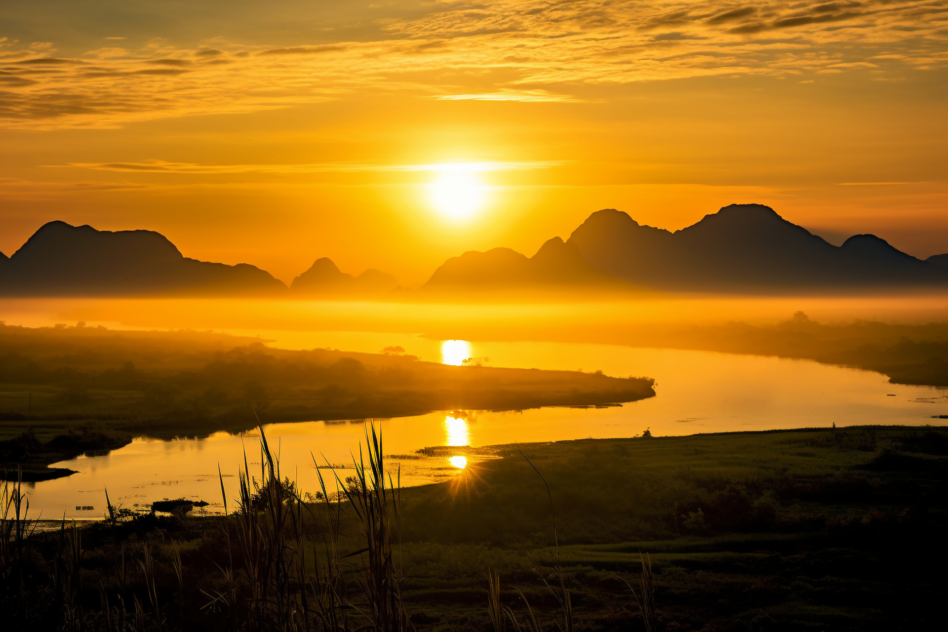 71水天一色的湖面风光怎么拍?