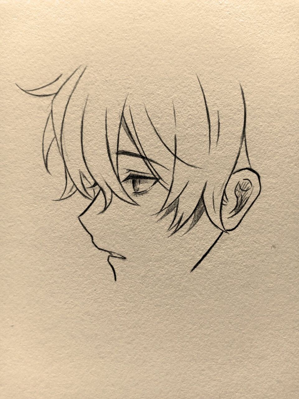 手绘动漫人物  9415 不经意间抬头仰望,恰好捕捉到了那片温柔的