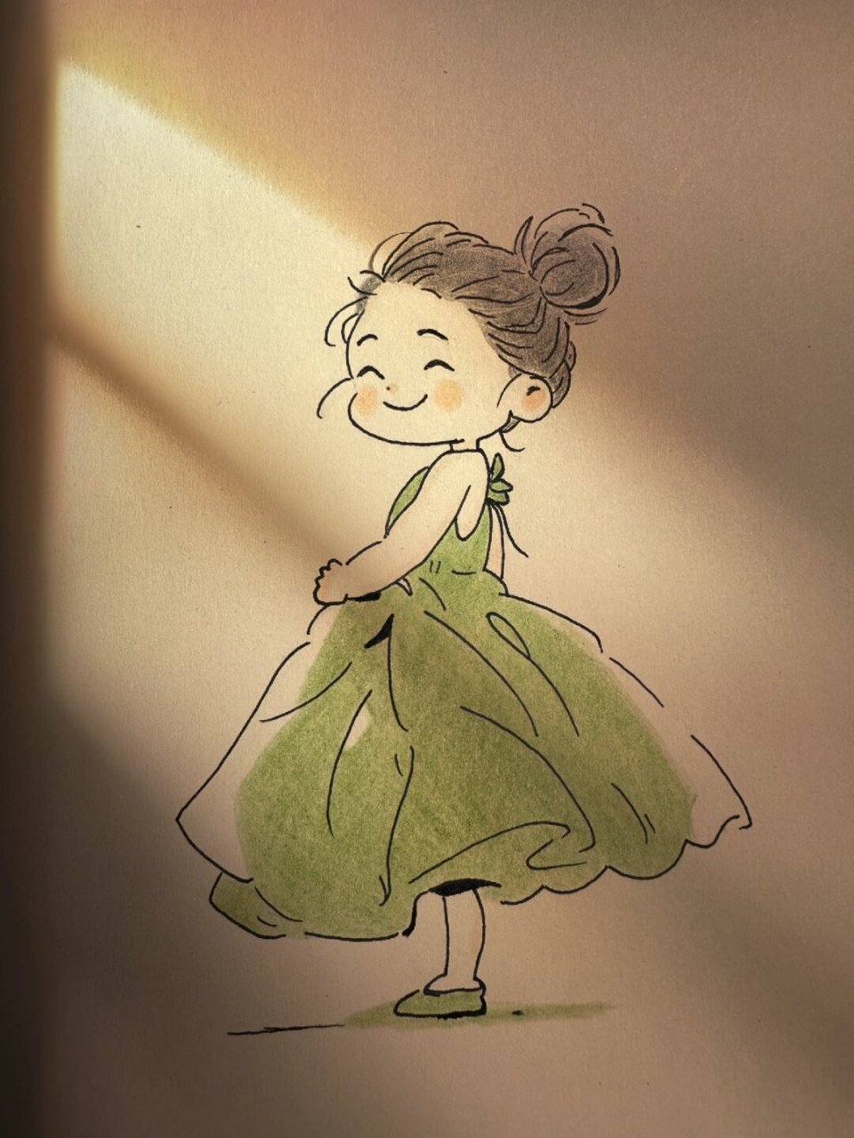 彩铅临摹:可爱女生合集  彩铅画真的是一种很美的艺术形式,每次完成一