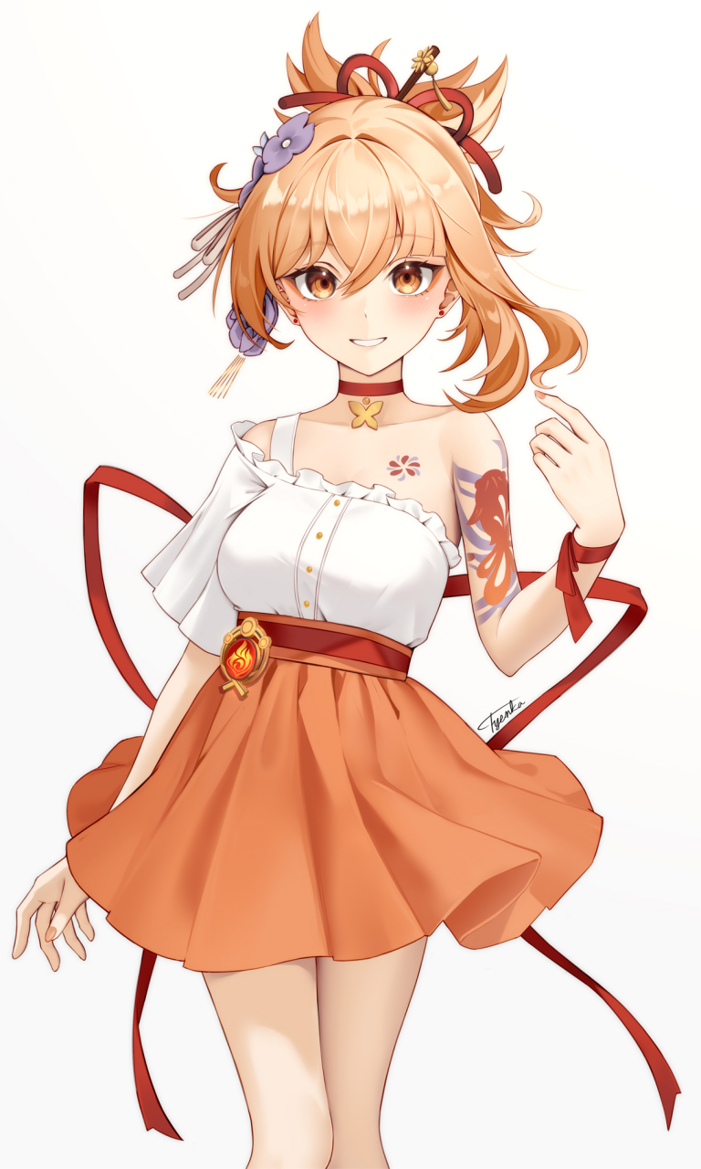 裙装 无绷带  的宵宫姐姐 画师:チェンカ