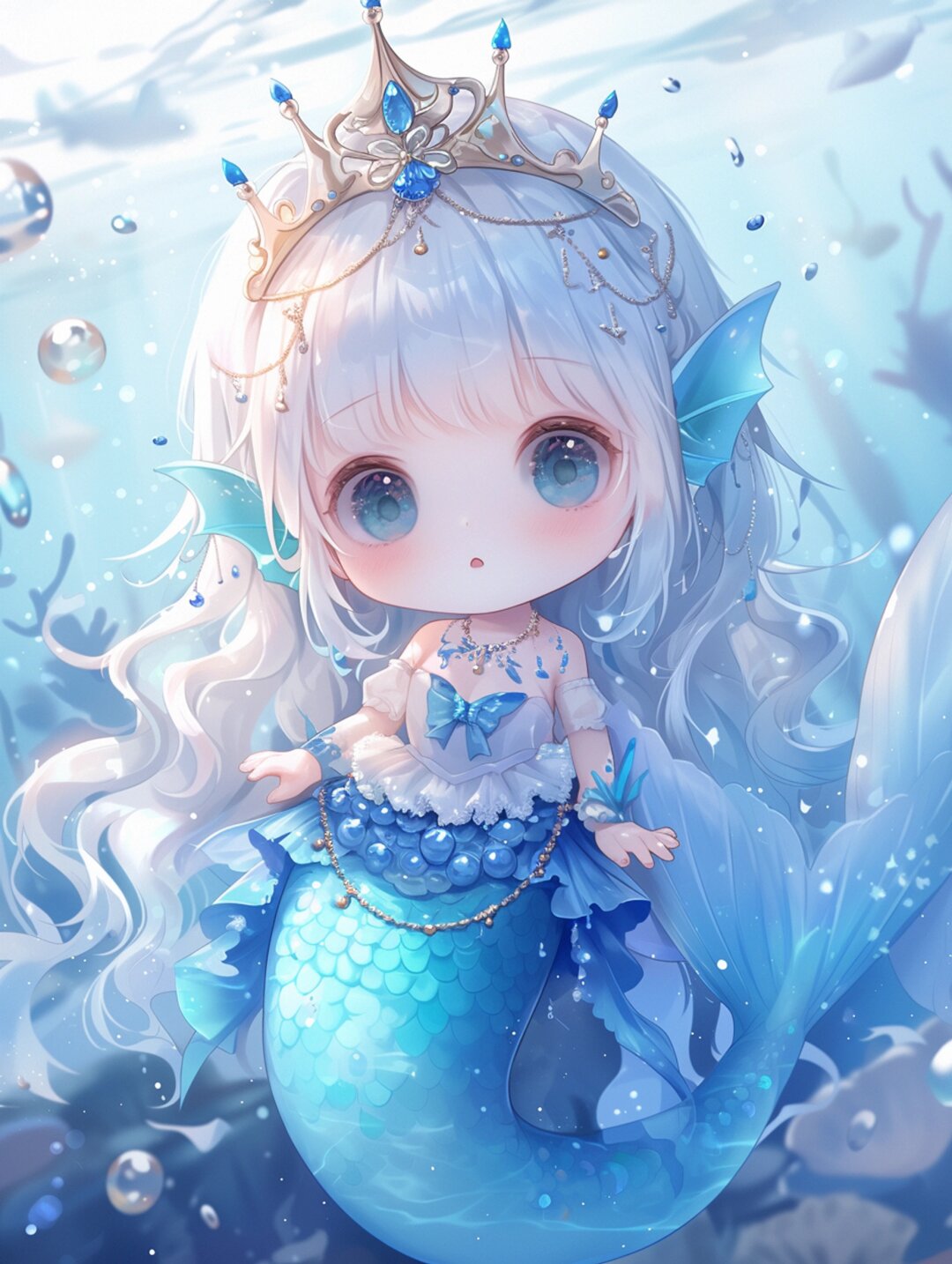 人鱼公主动漫素材,简直美得让人窒息啊!