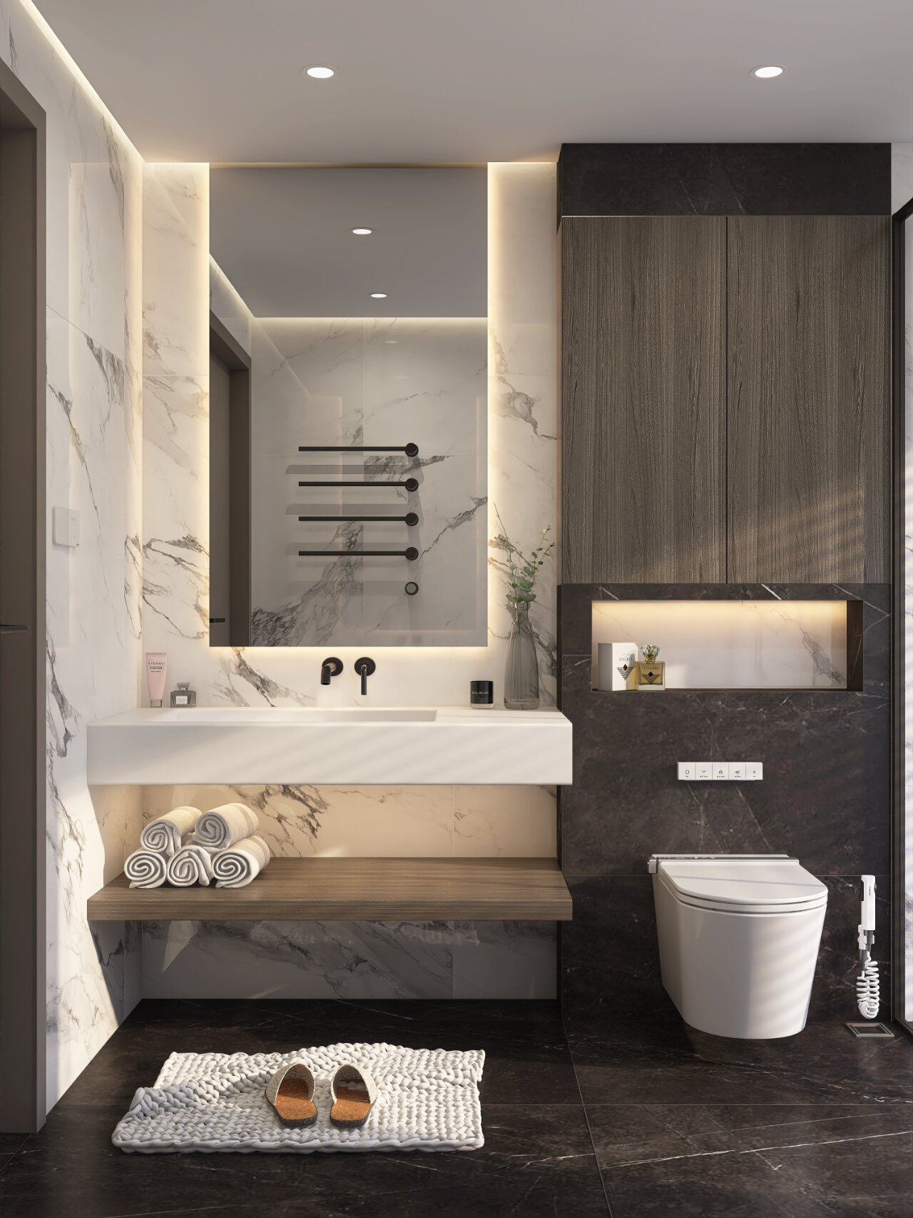 现代原木风卫生间了,美到我的心坎上了!