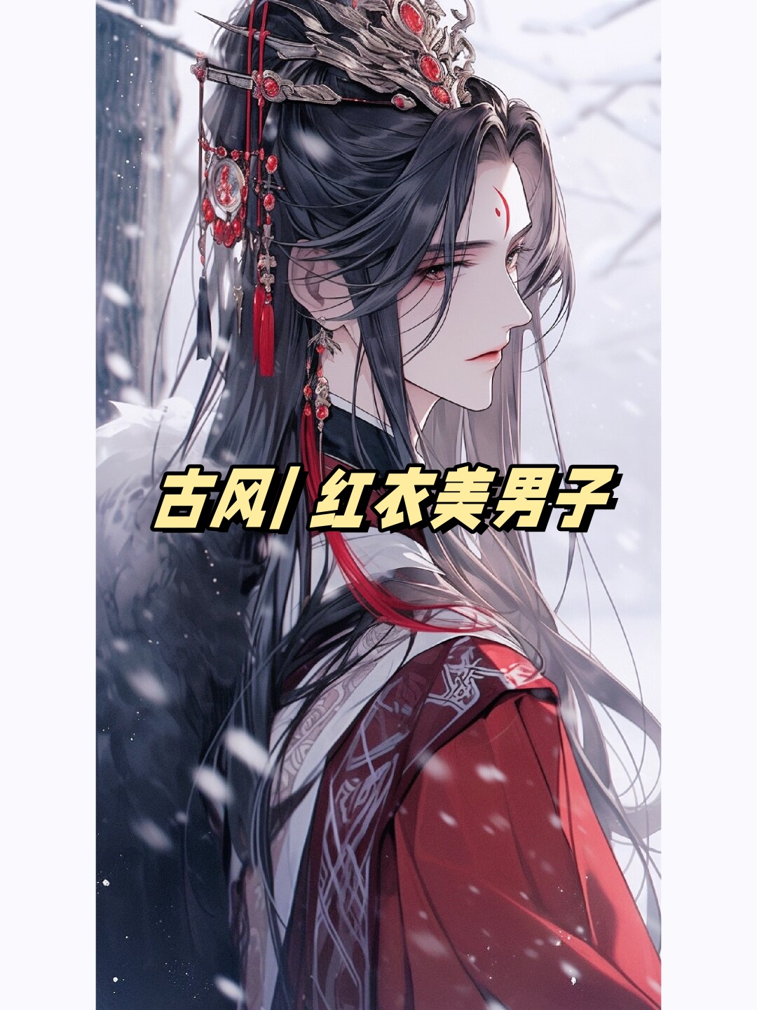 在这繁华的世界里,有一位身着红衣的美男子,宛如