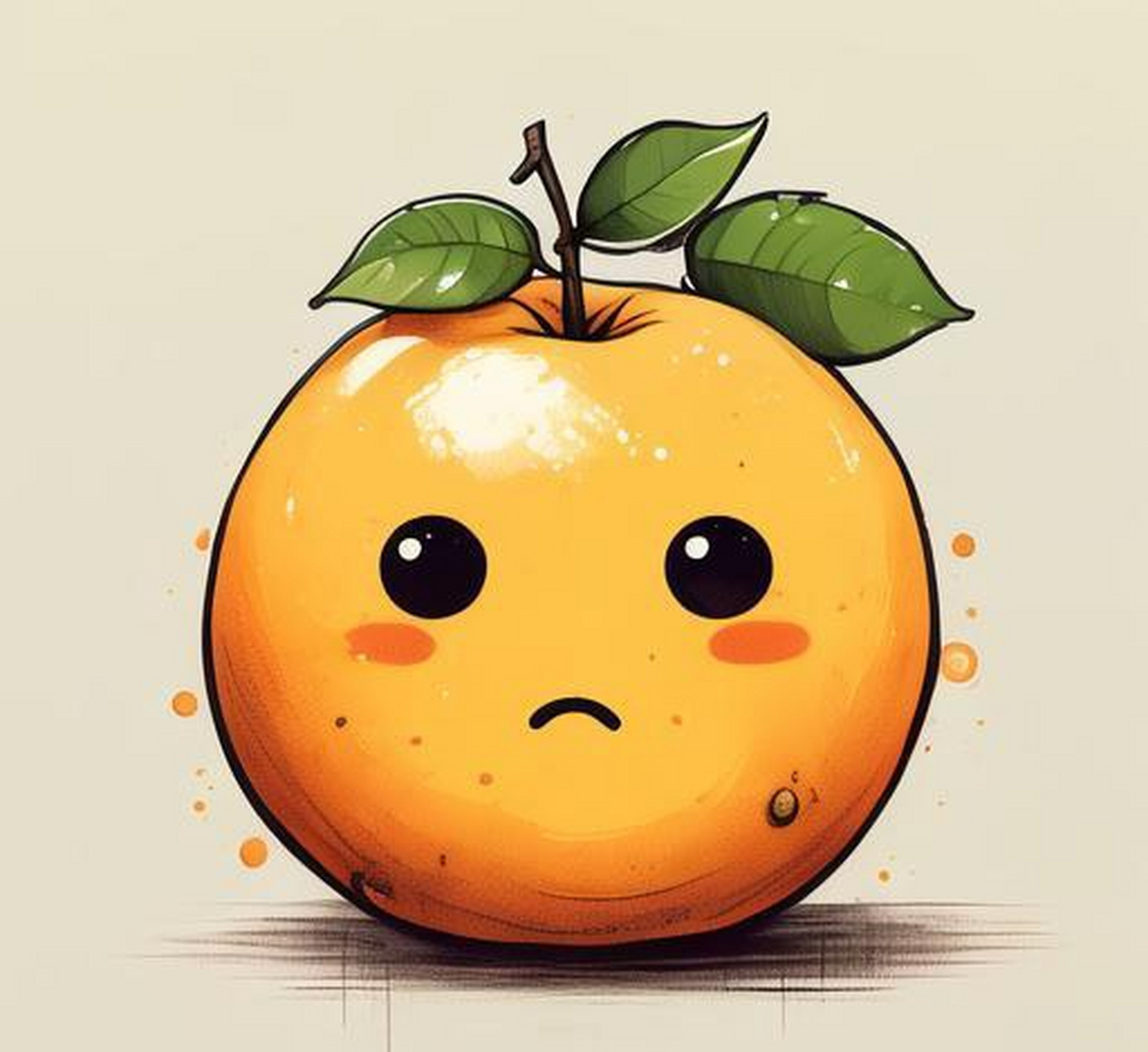 有趣表情:难过的橘子表情#有趣表情# #表情# #表情包