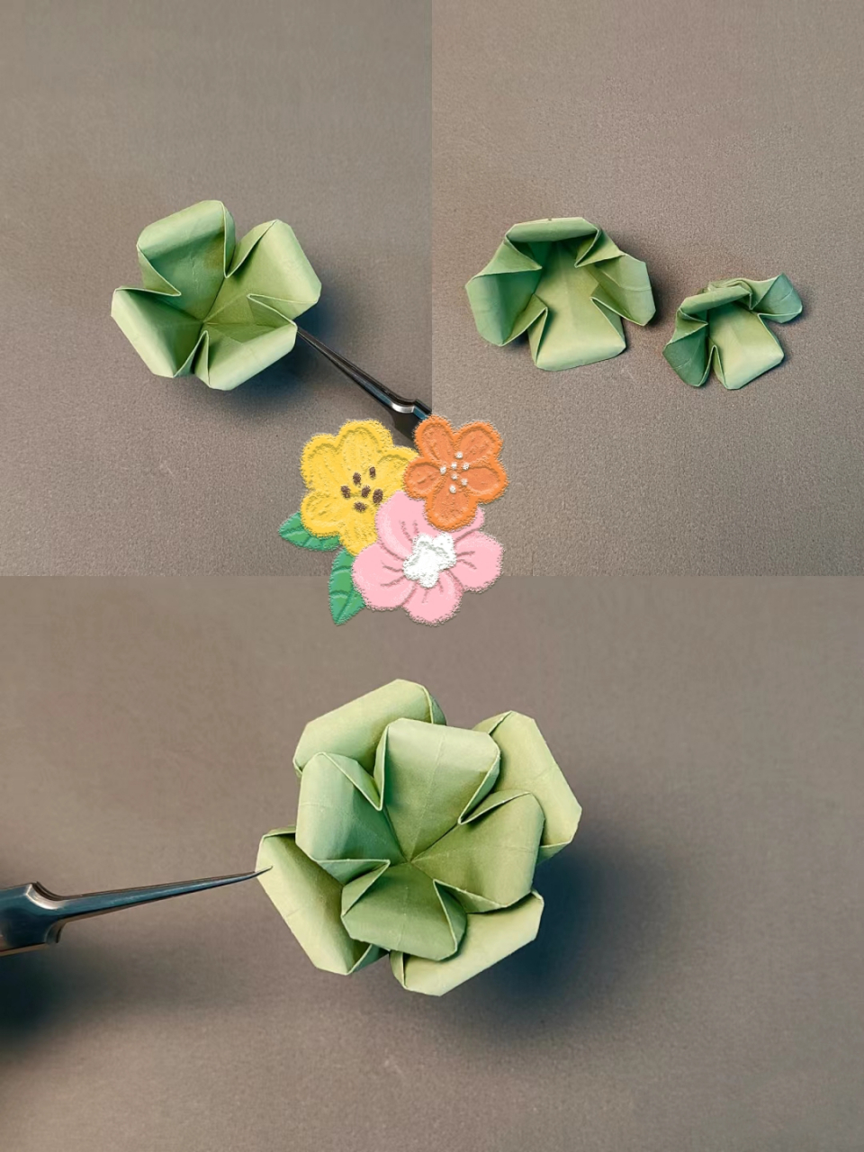 茶花折纸 茶花折纸