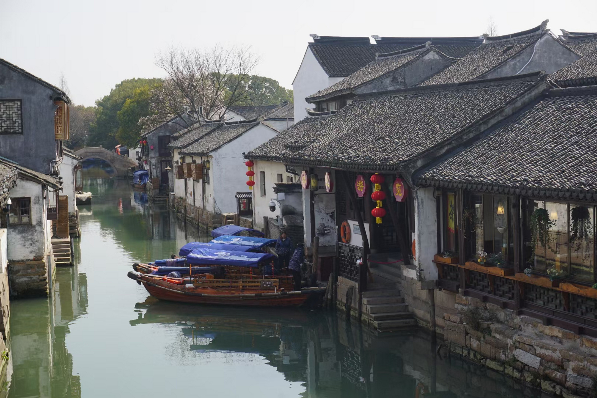 中国第一水乡,周庄风景区的早春!