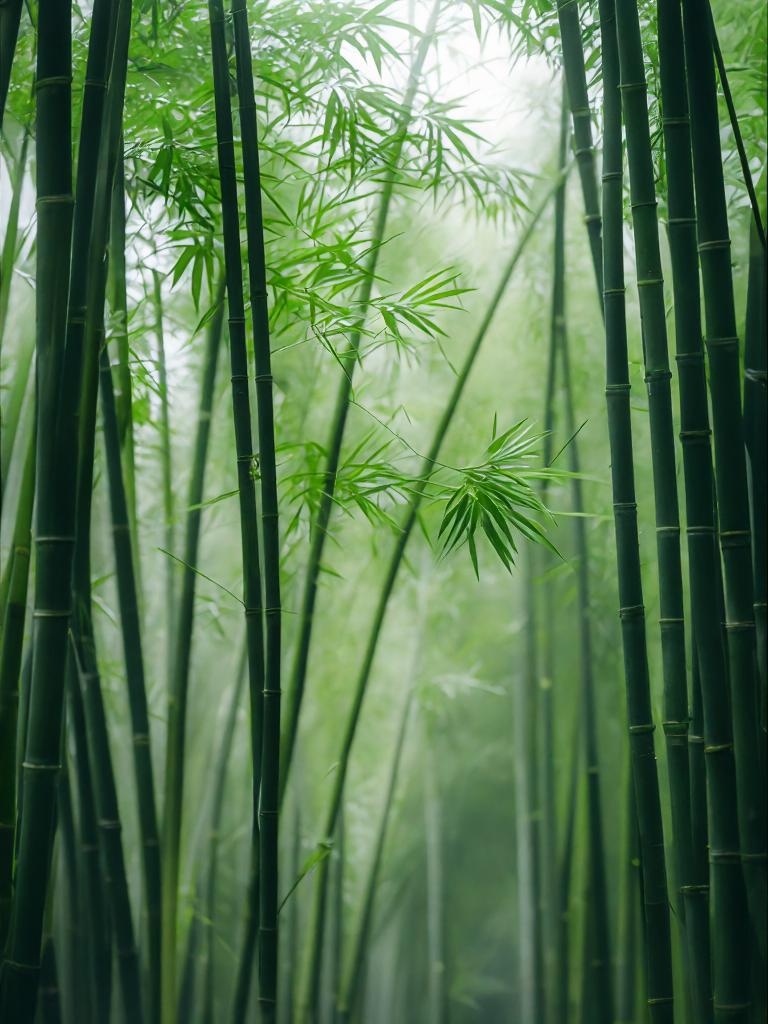 雨中竹林图片美景大全图片