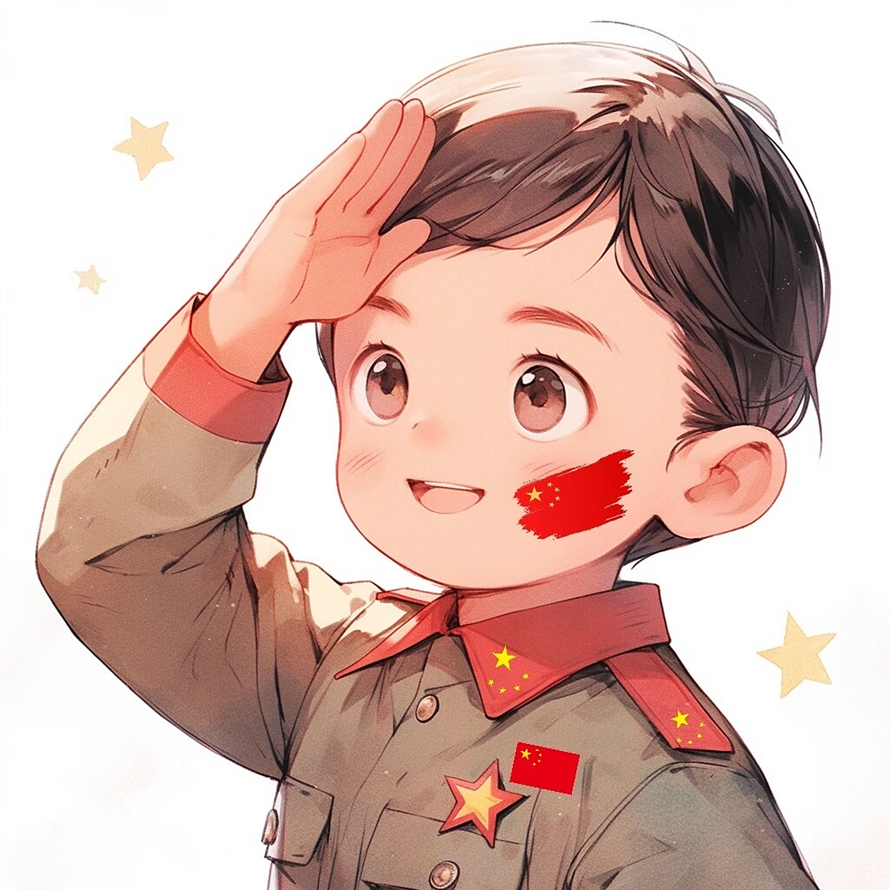 敬礼头像05 如果信仰有颜色,那一定是中国红9899