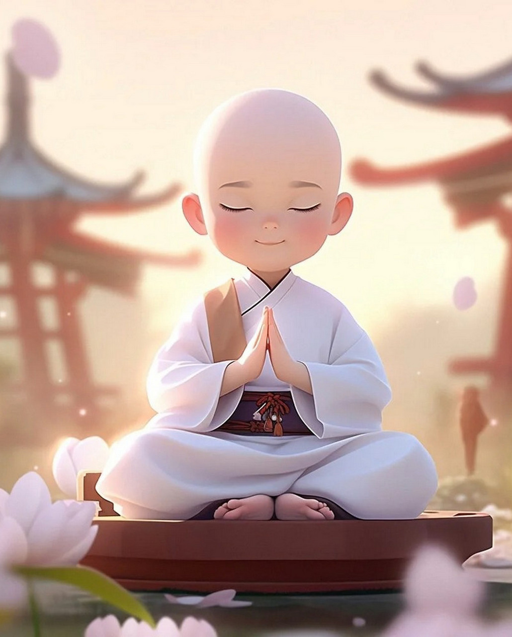 小和尚图片  今天无意间看到了一张小和尚的图片,简直太萌了!