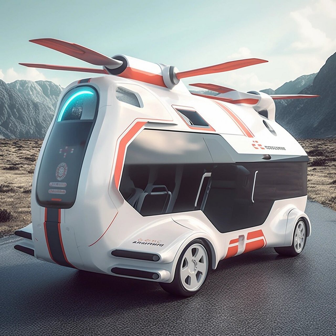 未来陆空双用救护车  未来的救护车竟然可以陆空双用!