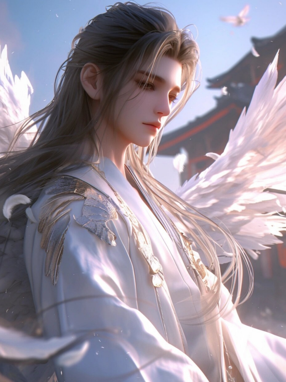 古风漫画帅哥插画素材  这组插画素材以古风为主题,展现了一系列俊朗