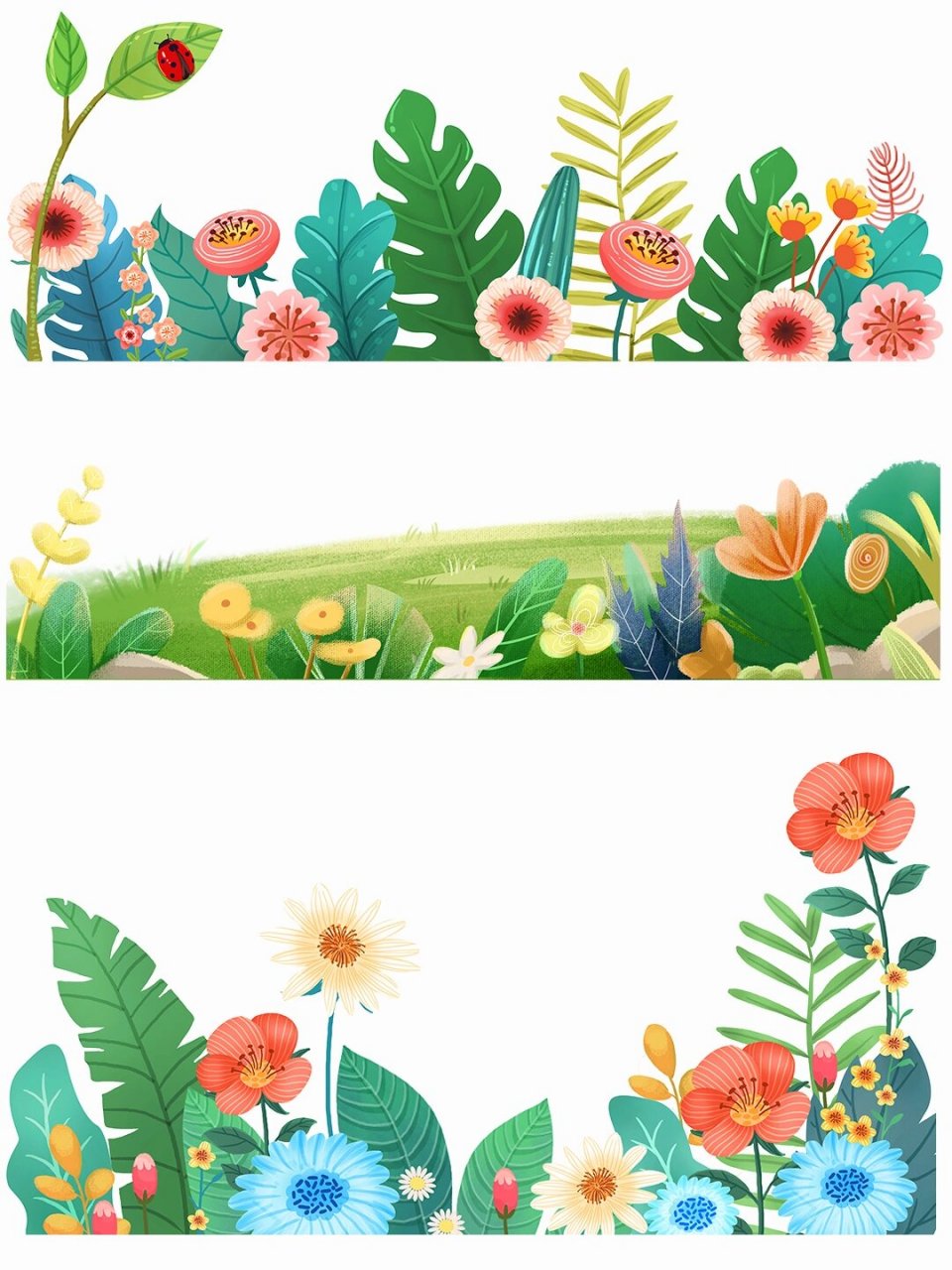 👋 有没有想过踏入一个五彩斑斓,充满童趣的卡通花朵花丛呢?