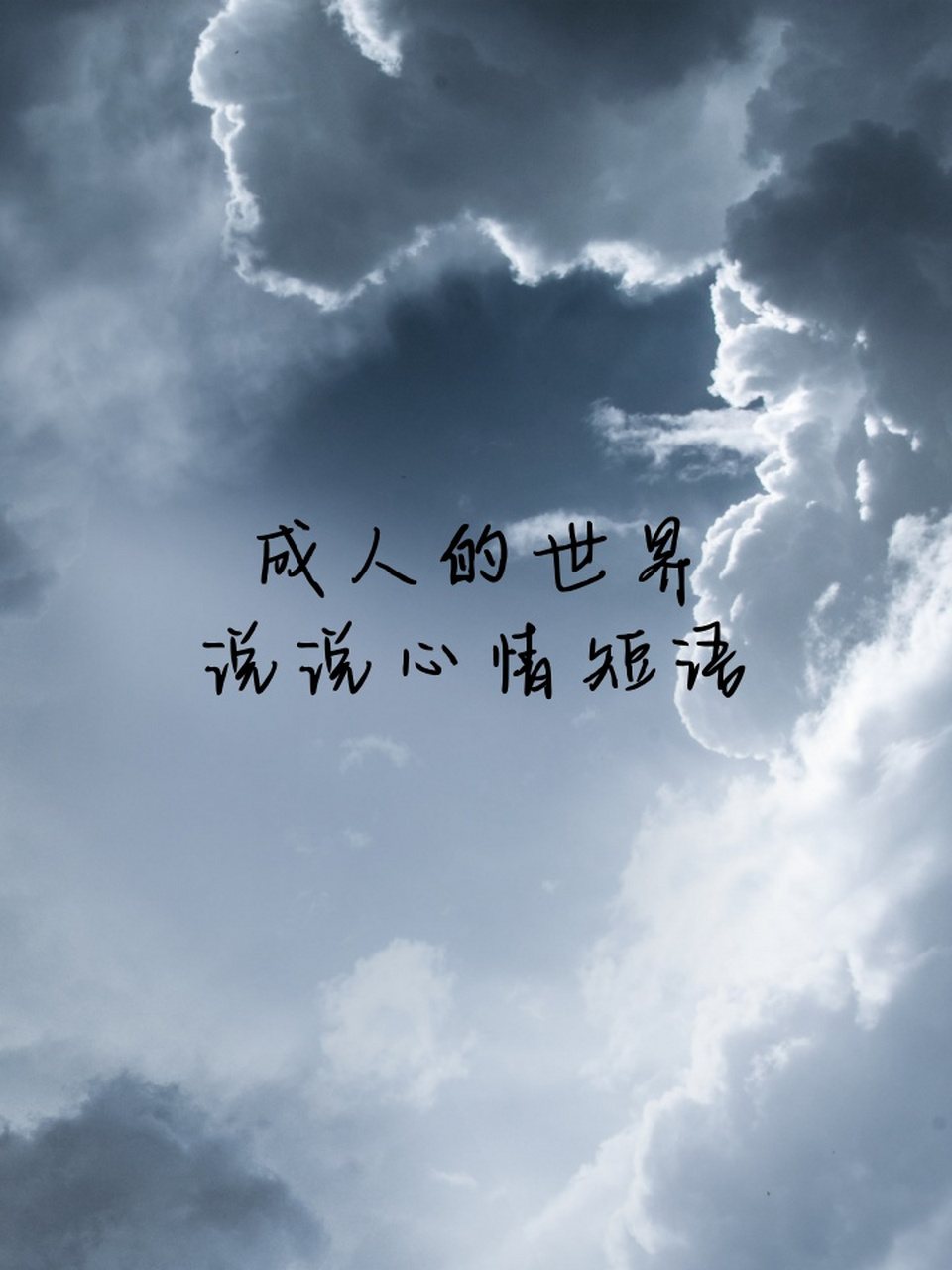 成人的世界说说心情短语 1