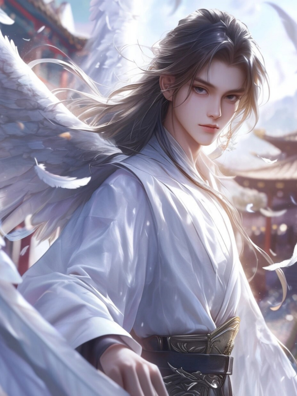 古风漫画帅哥插画素材  这组插画素材以古风为主题,展现了一系列俊朗