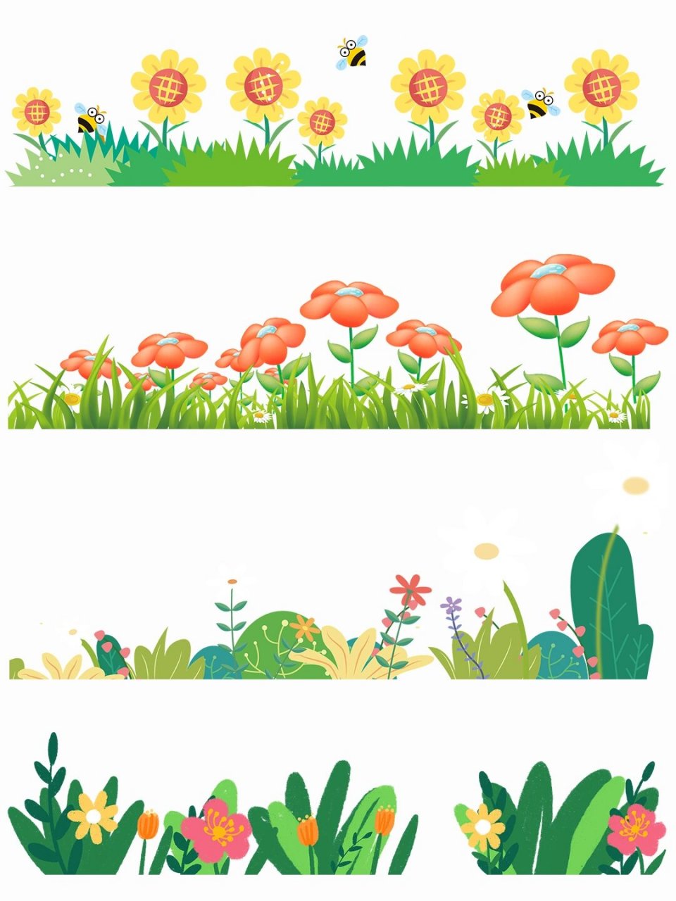 👋 有没有想过踏入一个五彩斑斓,充满童趣的卡通花朵花丛呢?