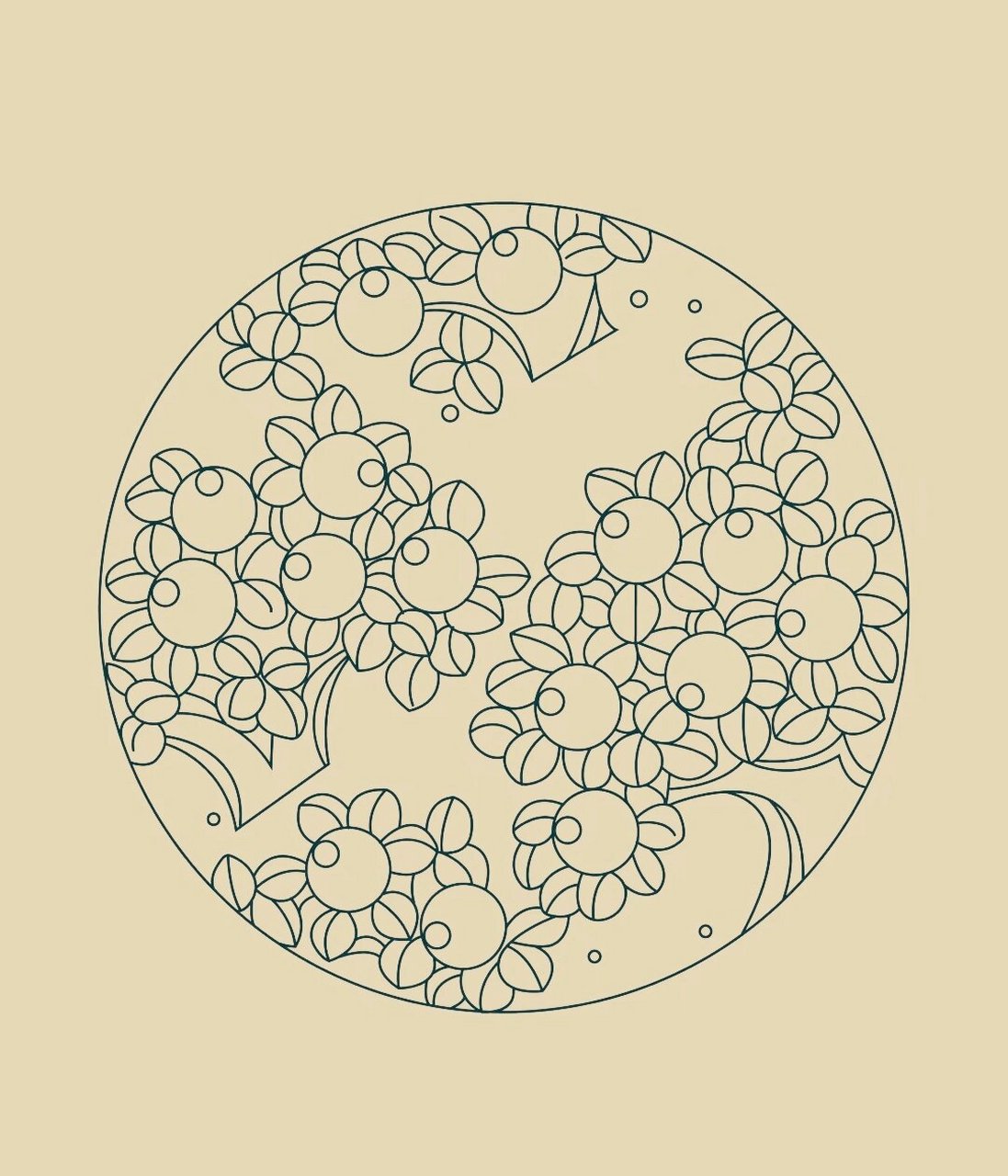 传统纹样山茶花  你知道吗,白色的茶花可是纯洁爱情的象征哦,就像那