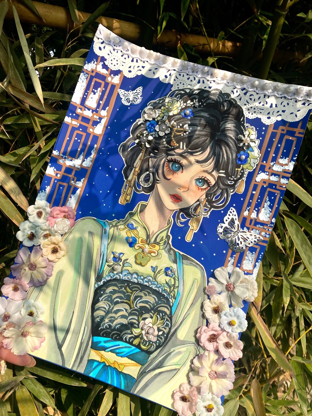 马克笔手绘动漫民国女孩 .@新诗的素材分享的动态