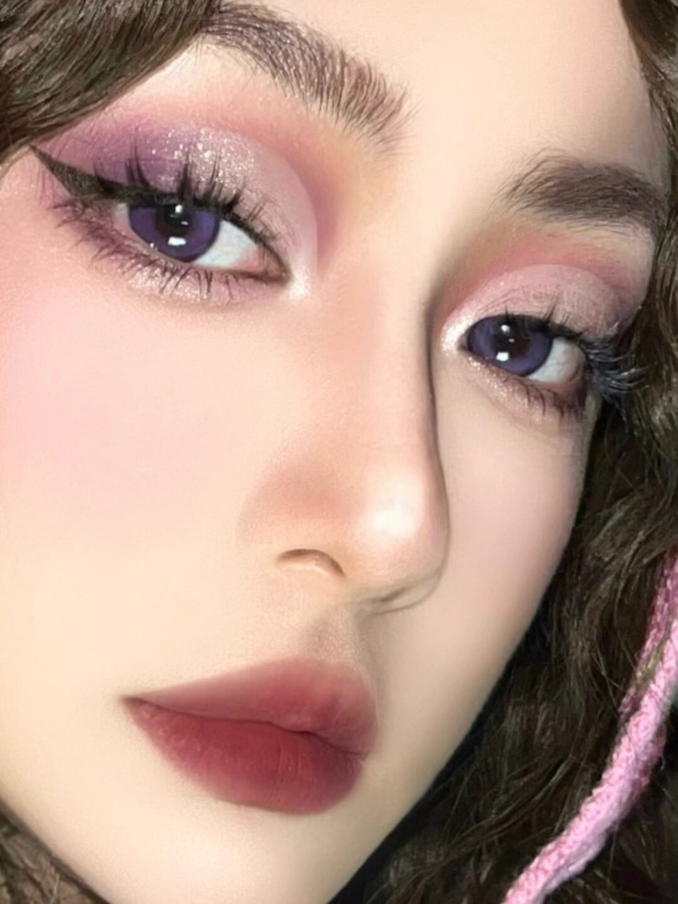 粉紫色截断式眼妆教程来啦!学不会算我输!