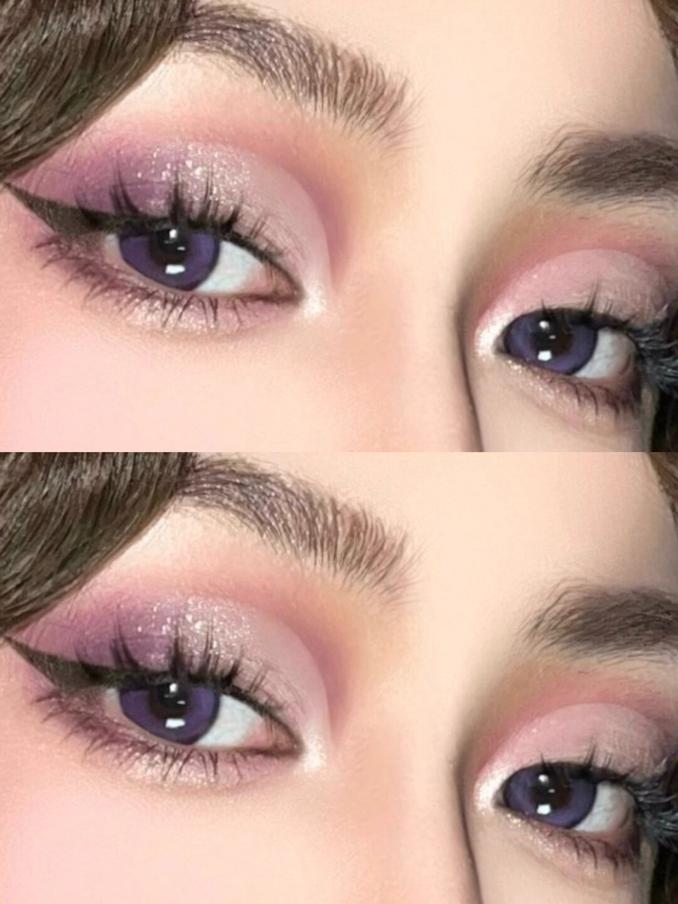 粉紫色截断式眼妆教程来啦!学不会算我输!