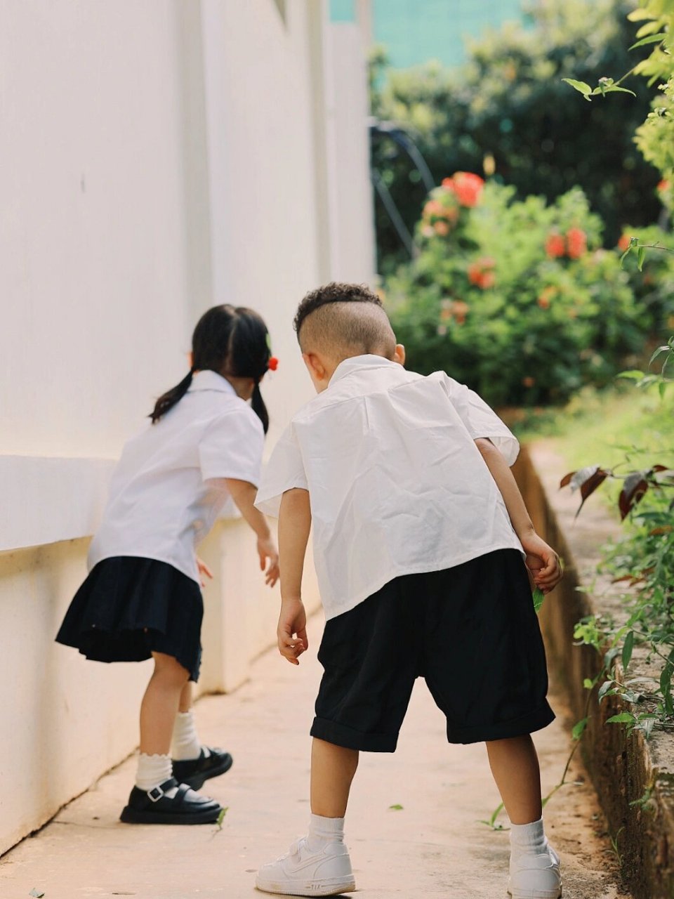 两个孩子这么拍真的好好看～🎞️附滤镜  突然get到了拍两个孩子