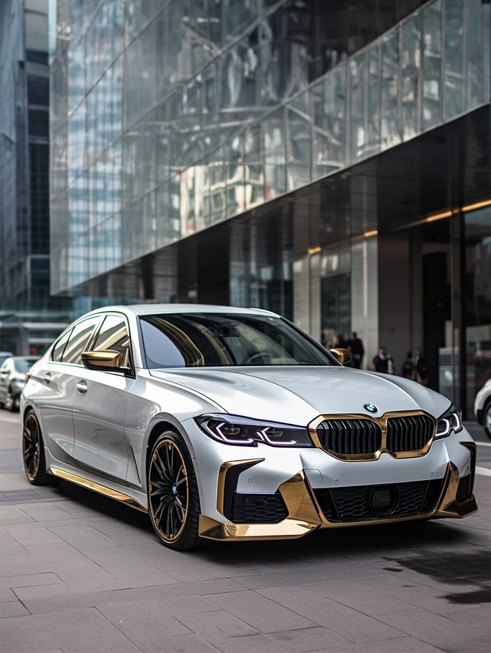 白色的运动bmw金的点缀  宝马3系,它不仅仅是一辆车,更是我生活中的