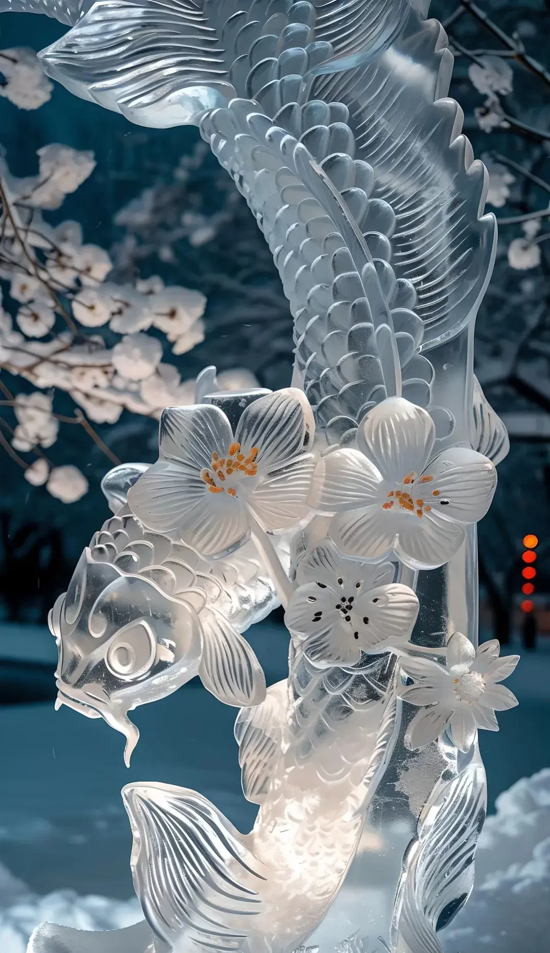 壁纸分享,哈尔滨冰雪大世界冰雕作品,明年见