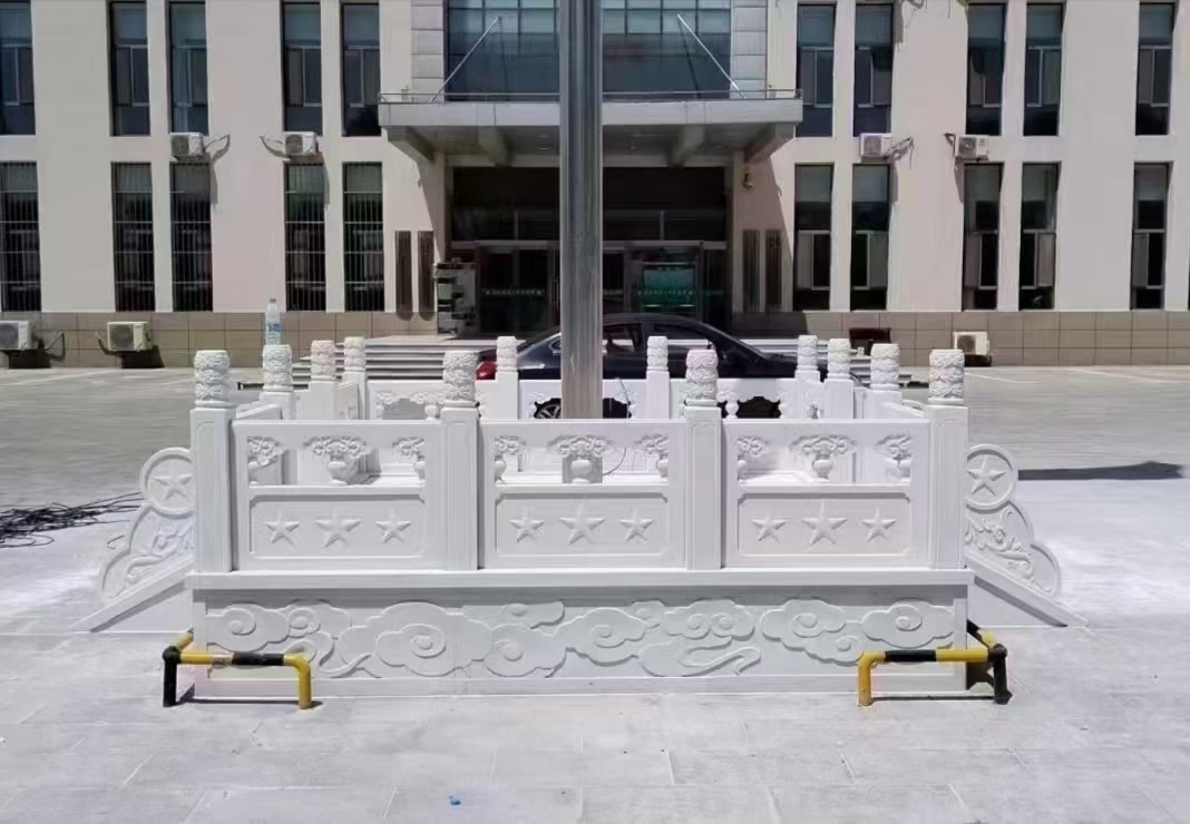旗台座汉白玉石材栏杆旗台栏板多图欣赏