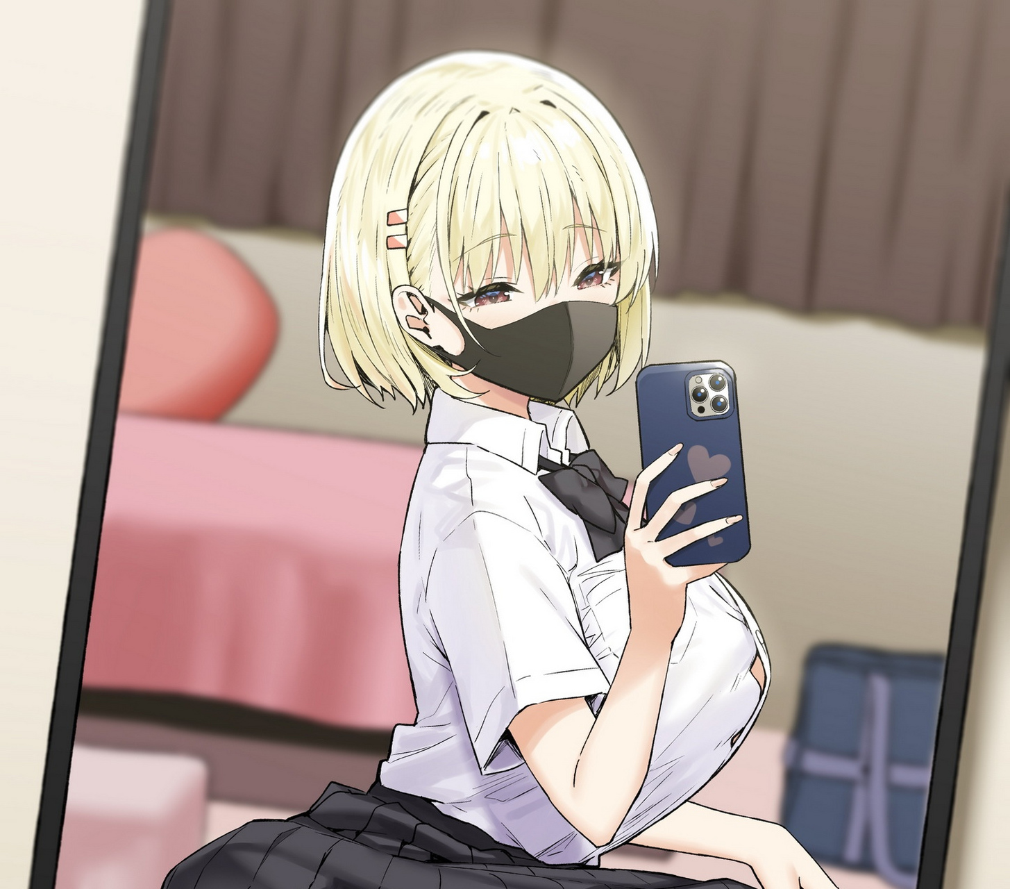 二次元# 拍自拍照的短发辣妹,是我喜欢的类型啊[期待]twi:skyfreeomm