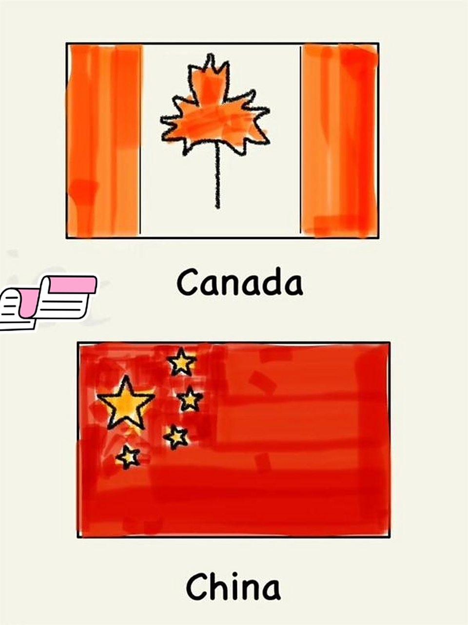 加拿大国旗怎么画  世界上那么多国家,每个国家的国旗都不一样,你们