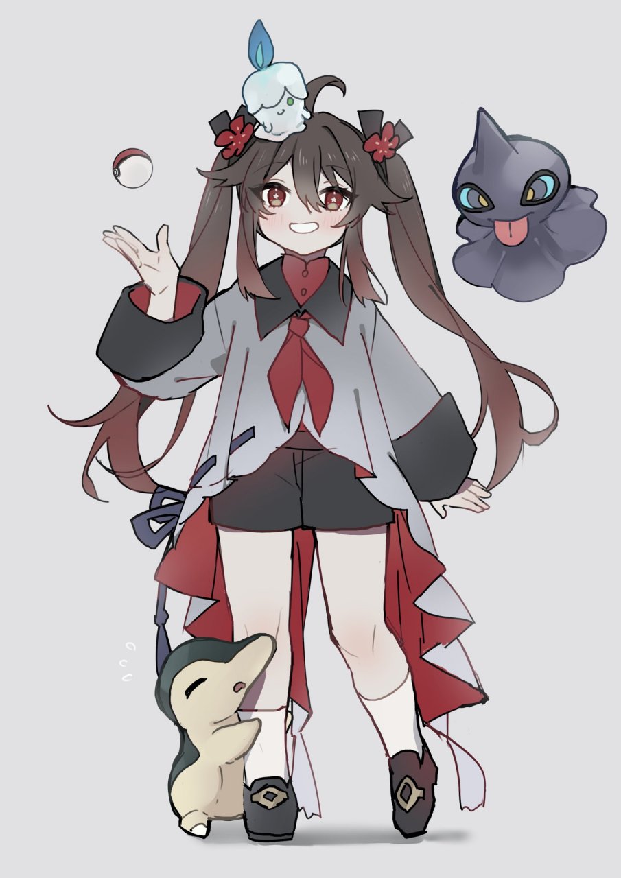 原神# 宝可梦训练家胡桃,这配置感觉打道馆不容易啊[三哈]twi:@tk_n