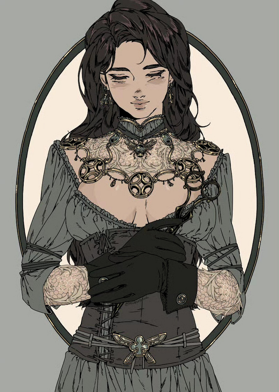 画师carla antonia动漫角色绘画作品欣赏,用优美的笔触描绘了富有哥特