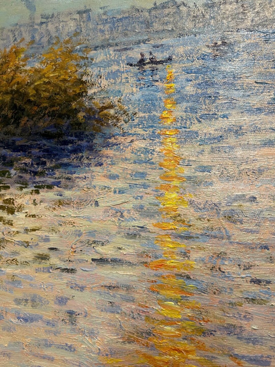 油画莫奈塞纳河上的日落  96纯手绘油画,莫奈塞纳河上的日落,一幅让