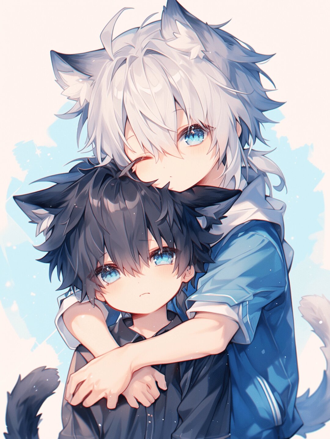 cp图少年二次元双人q版动漫人物图片,男男可爱少年图片动漫少年动漫