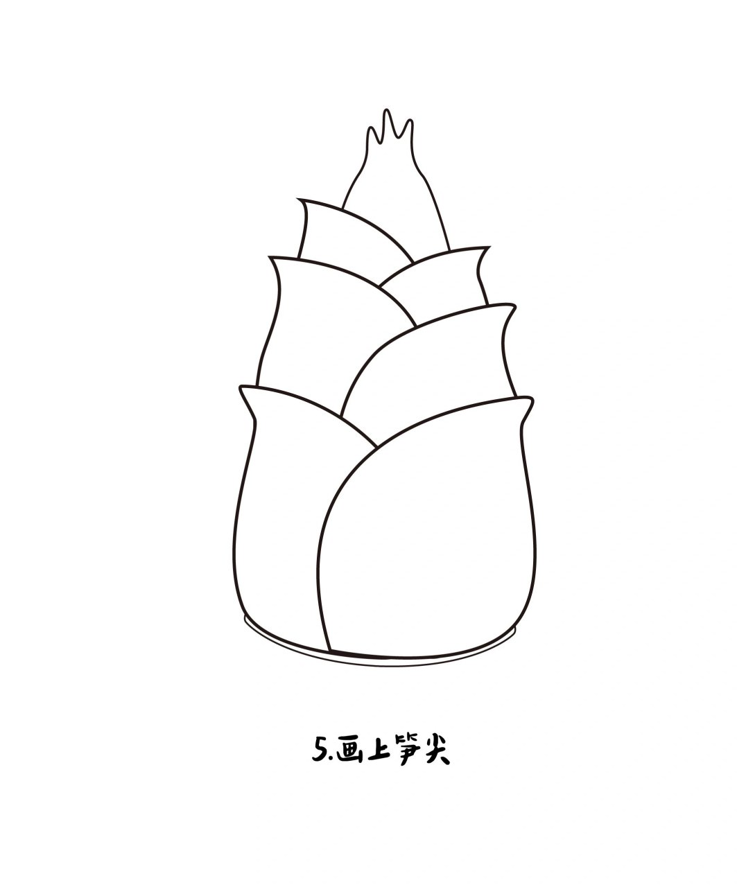 雨后春笋图片 简笔画  到了笋成长的季节了,给大家来画个笋吧!