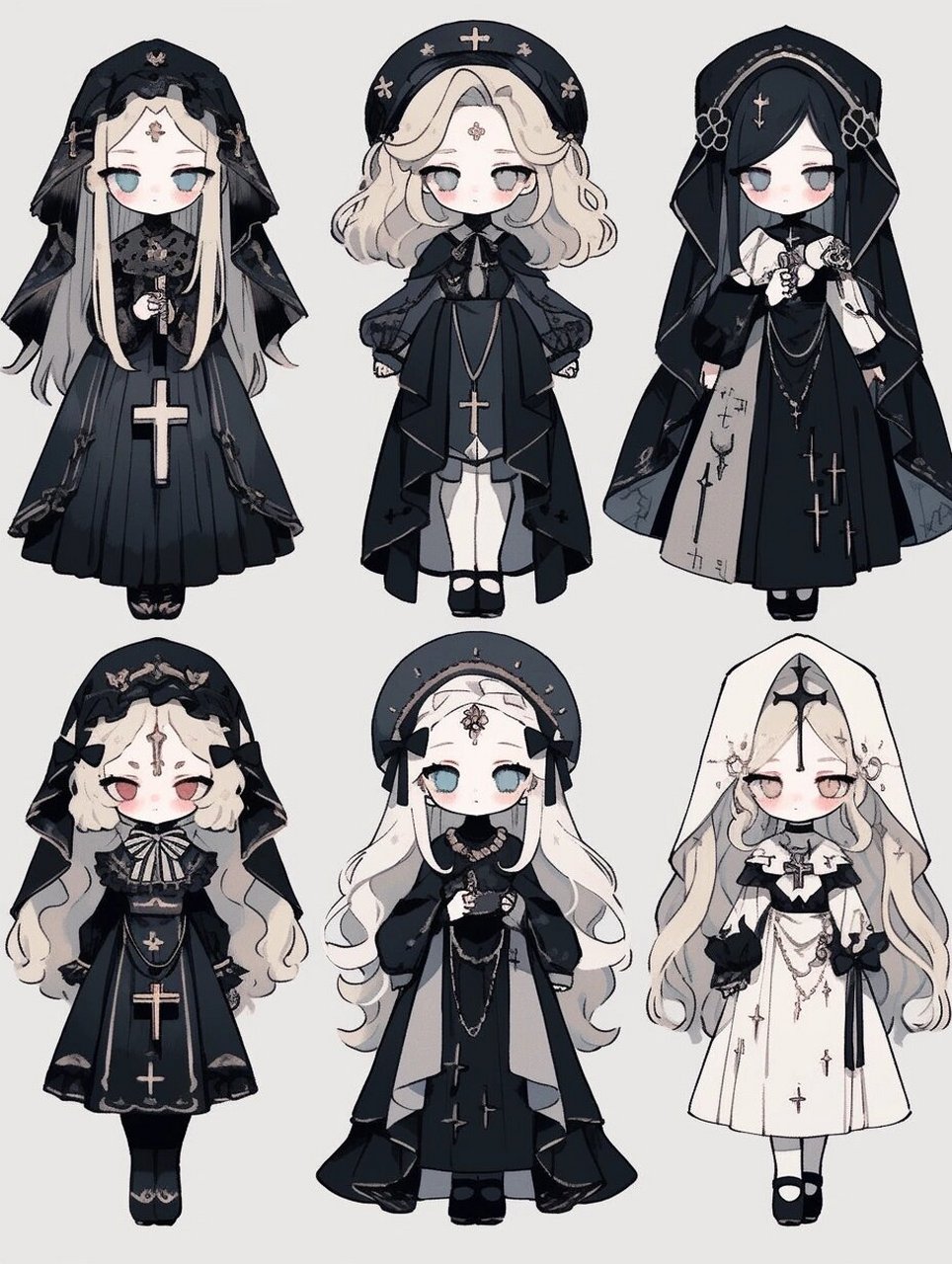 角色设计|修女  当我开始构思修女这个角色时,脑海中首先浮现出的就是