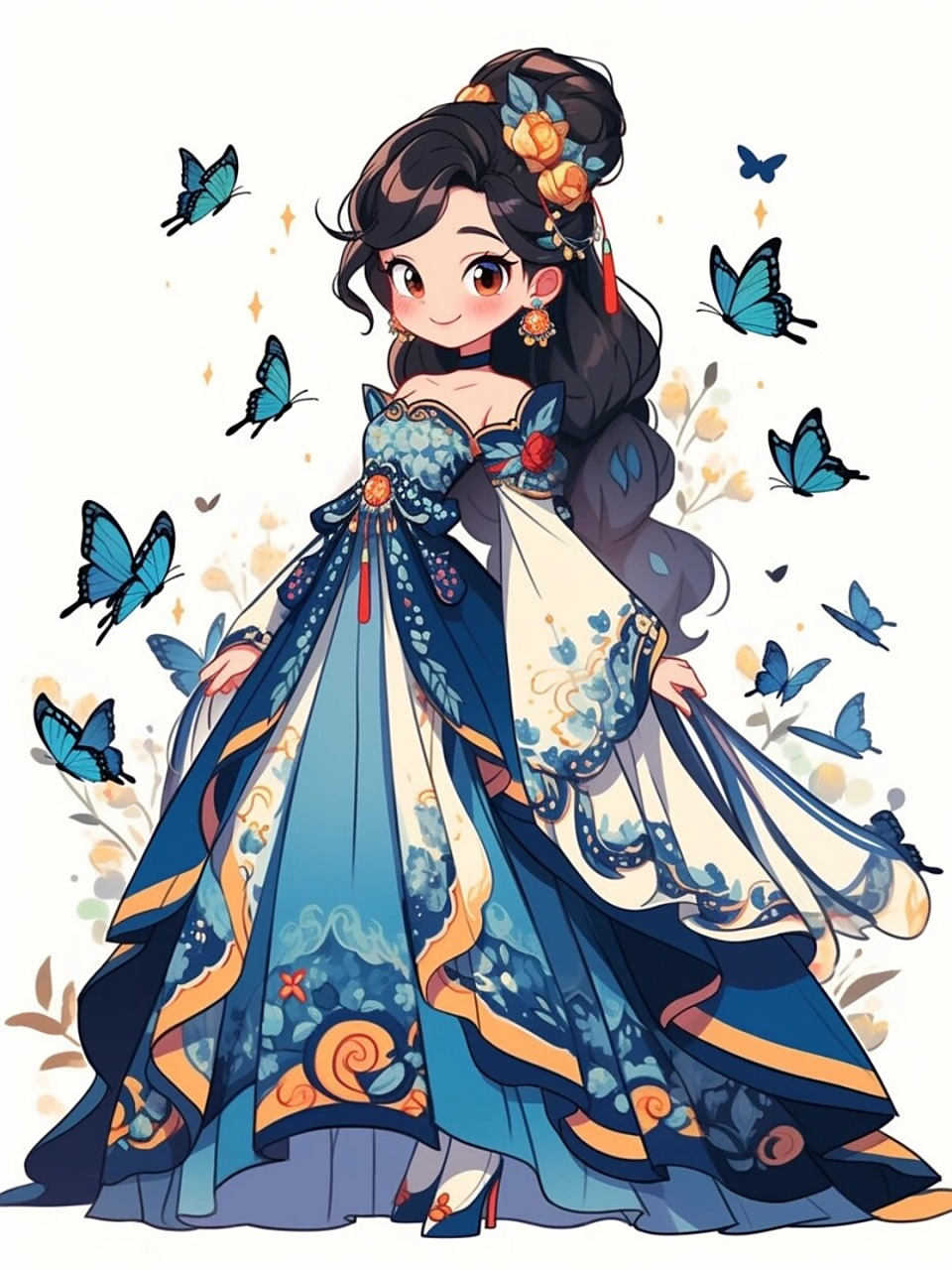 q版古风插画  96q版古风公主驾到!