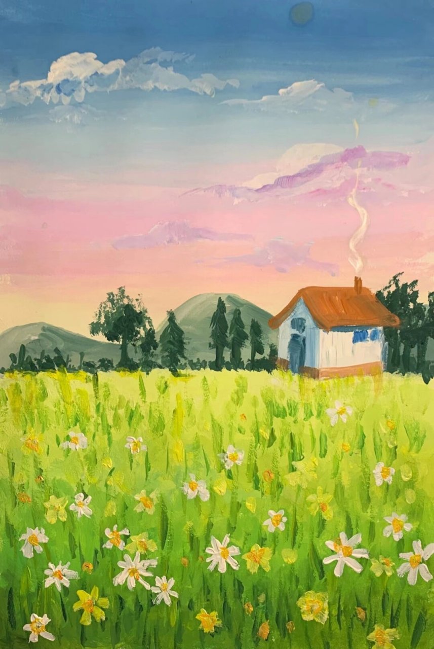 走进这个水粉风景的世界,仿佛置身于一幅幅绚丽多彩的画卷之中