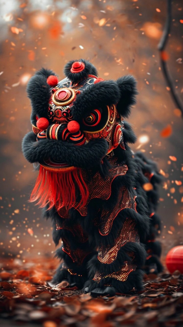 醒狮印象【关公狮】  99亲爱的朋友们,之前答应大家的手机壁纸尺寸