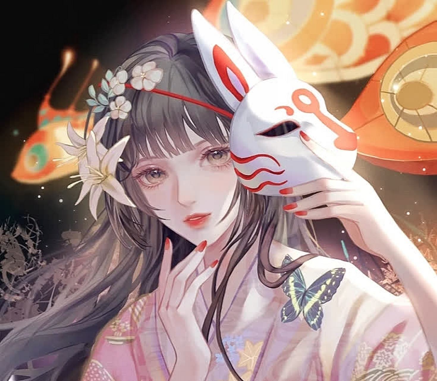 古风少女头像   狐狸面具好看吗?