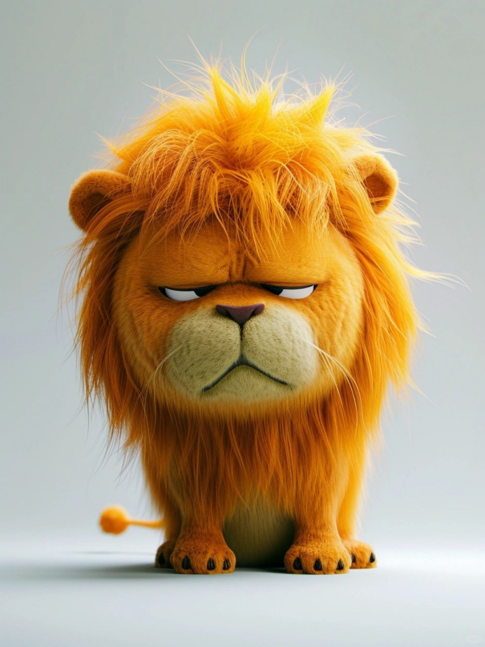 😖 小狮子嘟着嘴,心里嘀咕着:"为什么要调休