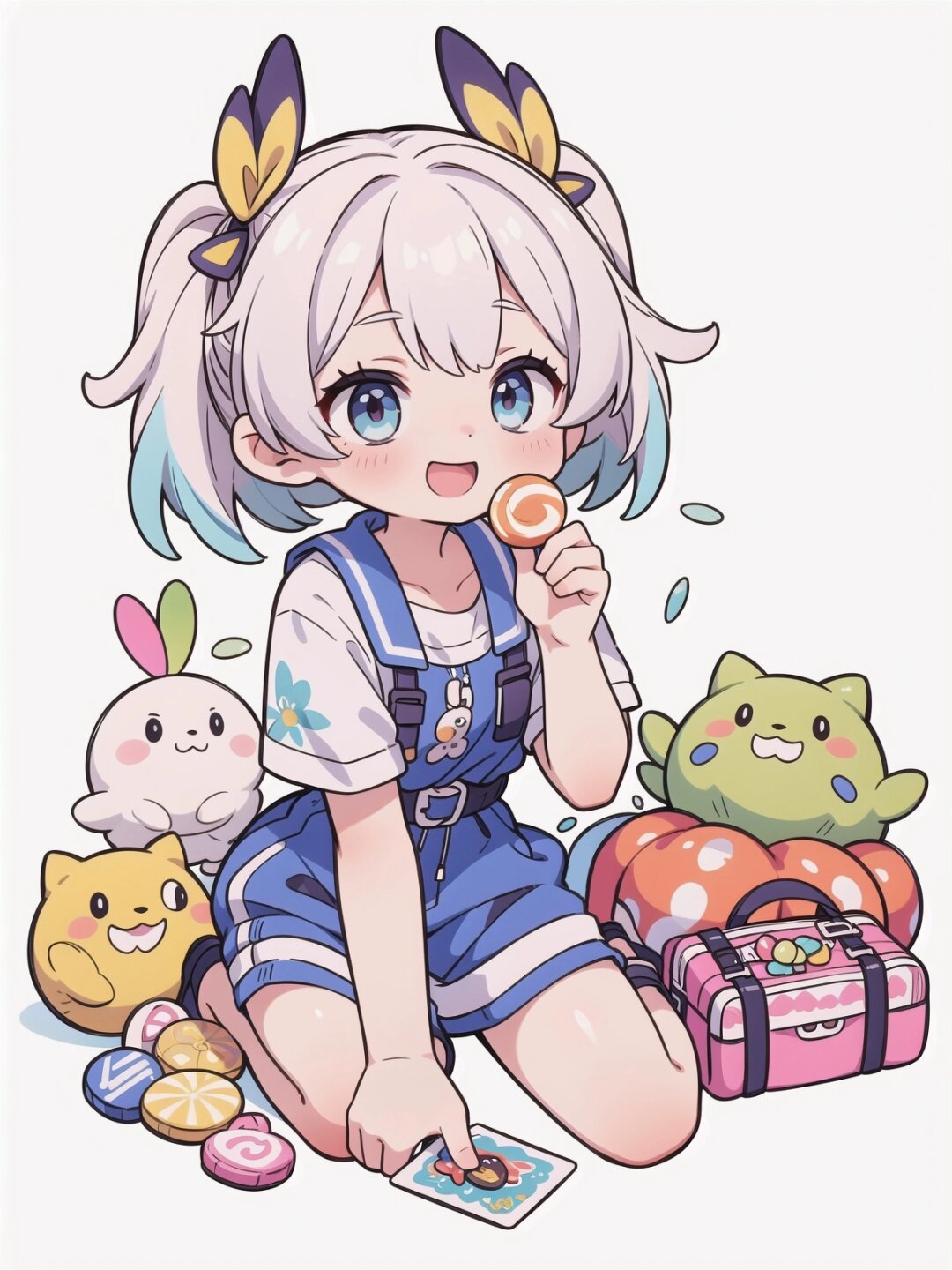 今天,我要给大家带来一款超级可爱的动漫素材——糖果女孩!  看看这个