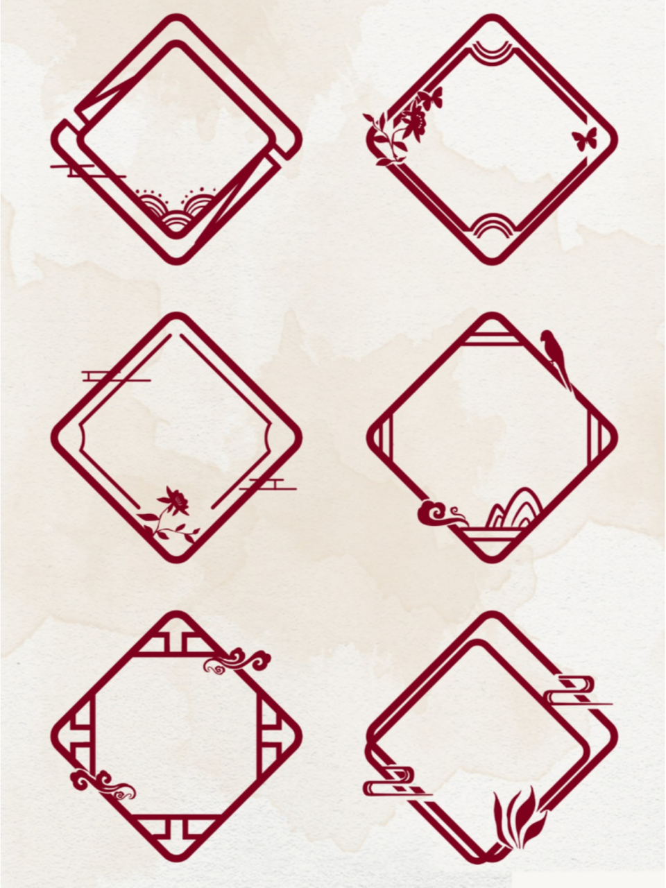 中国风红色边框  一看到这个红色边框,我就仿佛被带入了古色古香的