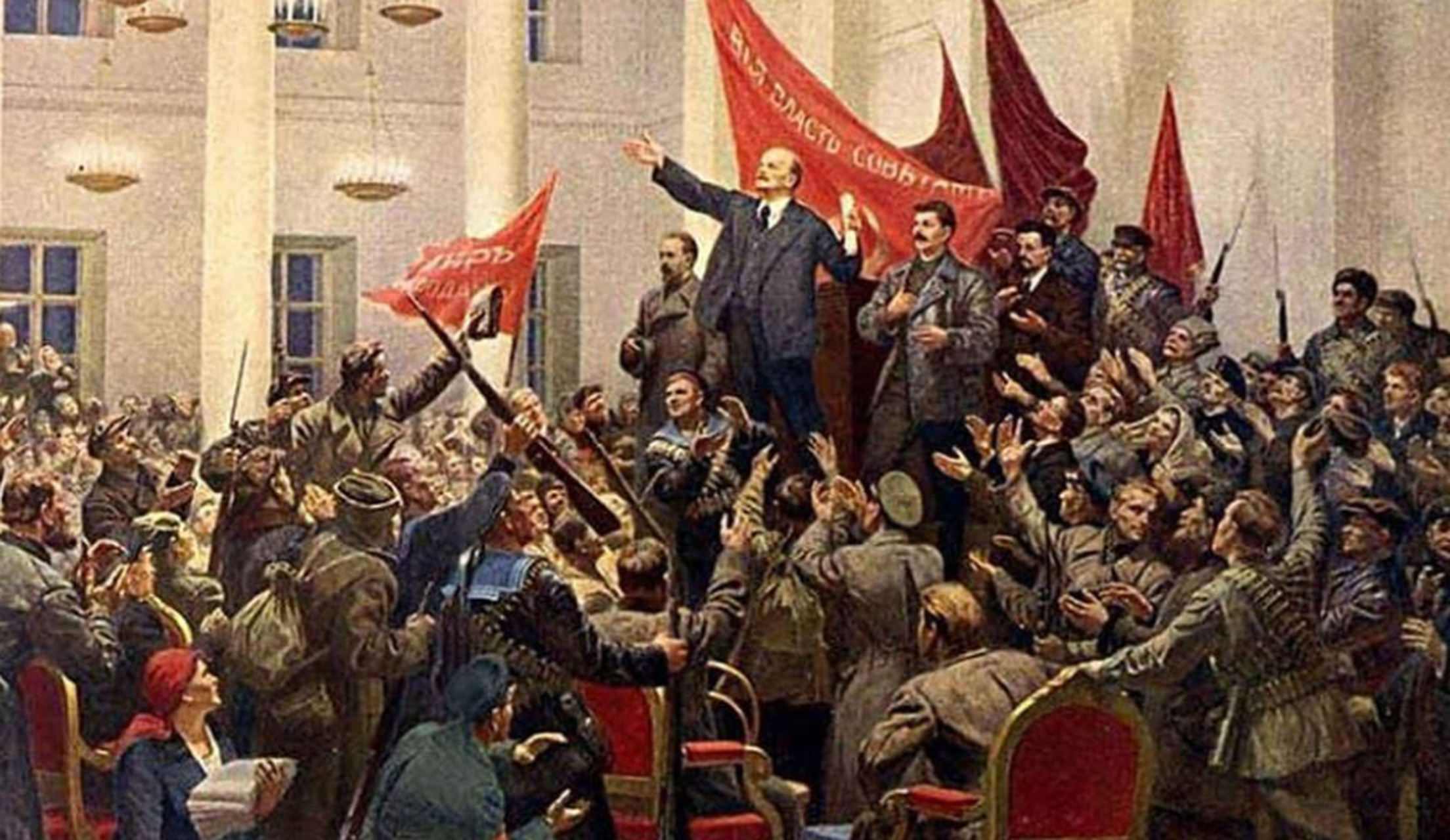 197年,列宁领导的布尔什维克党在俄国取得了胜利!