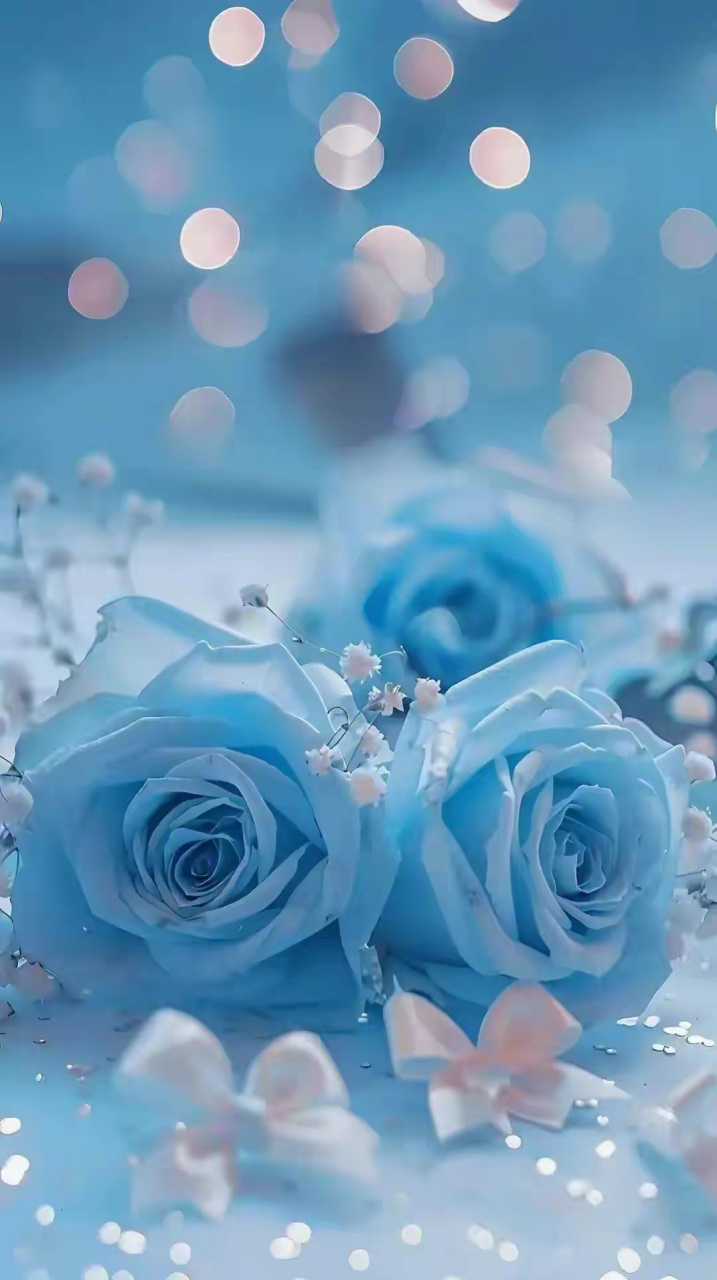 每日壁纸秀～浅蓝色的玫瑰,清新脱俗